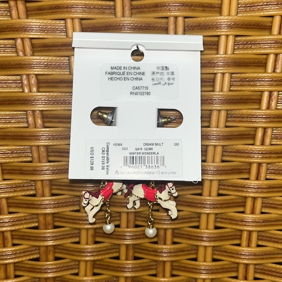 ♠️kate spade Winter Wonderland 3D Carousel Statement Dangling Earrings, NWT - Picture 13 of 14